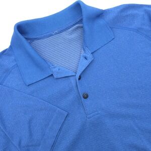 Lululemon Polo Shirt Men's Large‎ Green Evolution Preppy Soft Golf Casual